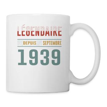 Légendaire Depuis Septembre 1939 Anniversaire - Mug blanc - blanc - Droite