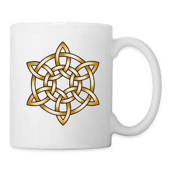 Celtic Knot Kelten Symbol nordische Mythologie - Tasse - Weiß - Rechts