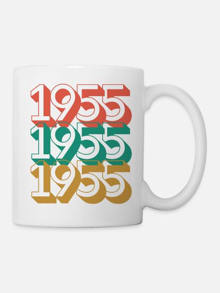 Anniversaire année 1955 / Vintage 1955 - Mug blanc - blanc