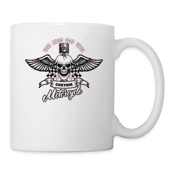 Motorrad Motorradfahrer Biker Feuerstuhl Biken - Tasse - Weiß - Rechts