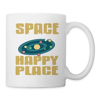 Space Is My Happy Place Cool Retro Astronomy Lover - Tasse - Weiß - Rechts