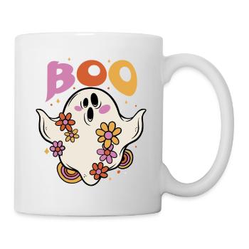 Boo Spooky Floral Flower-lover Ghost Halloween - Mug - white - Right