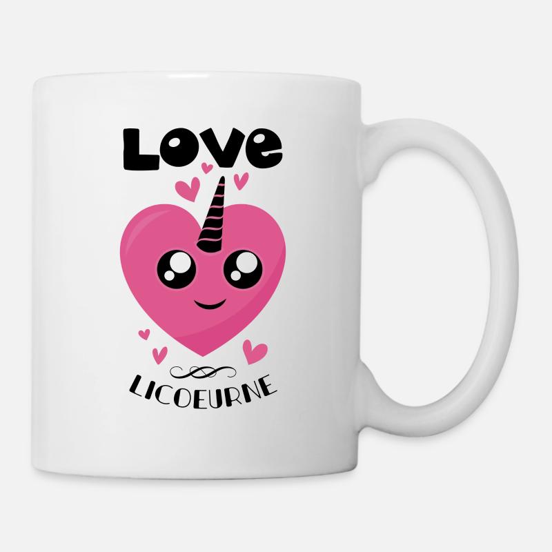 Love Licoeurne - Coeur de Licorne Mignon - Mug blanc - blanc