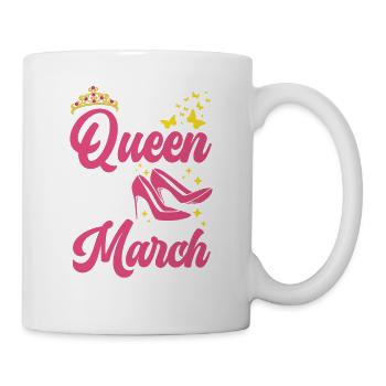 Une reine est née en mars tout le meilleur pour - Mug blanc - blanc - Droite