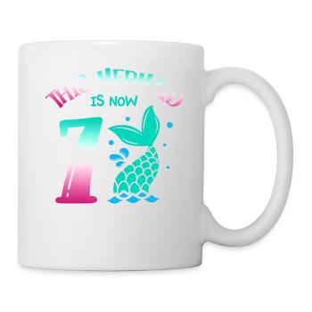 Diese Meerjungfrau Ist Jetzt 7, Märchenhafter 7. - Tasse - Weiß - Rechts