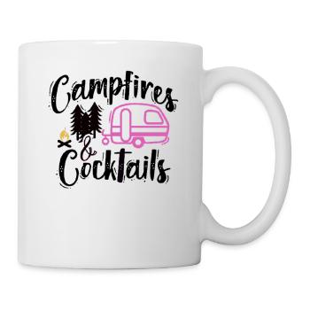 Feu de camp et cocktails chemise de randonnée - Mug blanc - blanc - Droite