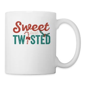 Canne à bonbons douce mais tordue Drôle - Mug blanc - blanc - Droite