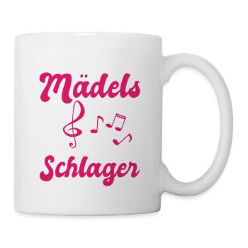 Schlager Girl Volksmusik Party, Dorffest Ouftit - Tasse - Weiß - Rechts