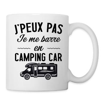 Je peux pas je me barre en camping car - Mug blanc - blanc - Droite