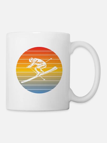 Skifahrer Skilanglauf Wintersport Skifahren Ski - Tasse - Weiß