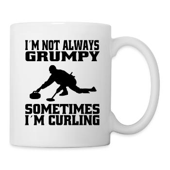 Curling Stone Curling Stone Gift Curl Curler - Mug blanc - blanc - Droite