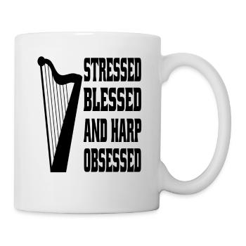 Harp Player Harp Instrument Music Harp Teacher - Mug - white - Right