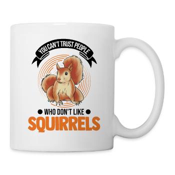 Cadeau Écureuil Gris Écureuil - Mug blanc - blanc - Droite