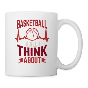 Basketball Cardiogram Heartbeat Gift - Mug - white - Right