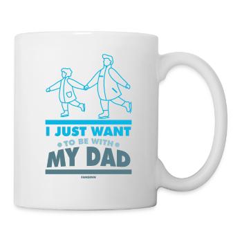 Papa Fille Enfant Fête des Pères Fille Cadeau - Mug blanc - blanc - Droite
