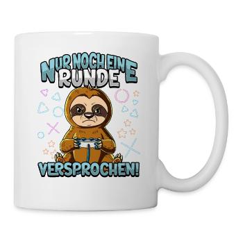 Nur noch eine Runde Zocken Gaming - Tasse - Weiß - Rechts