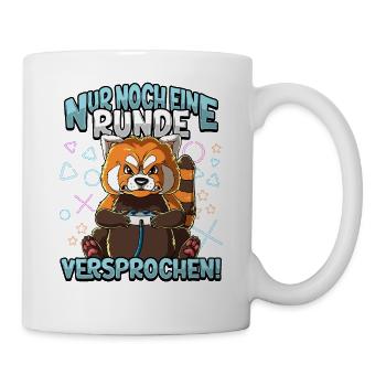 Nur noch eine Runde Zocken Gaming - Tasse - Weiß - Rechts