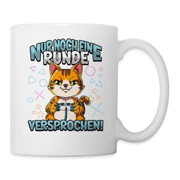 Nur noch eine Runde Zocken Gaming - Tasse - Weiß - Rechts
