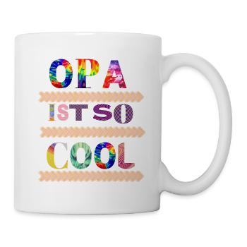 Ist so super, wenn man den coolsten Opa der Welt - Tasse - Weiß - Rechts
