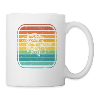 Huile d’olive Retro Vegetarian Idée cadeau - Mug blanc - blanc - Droite