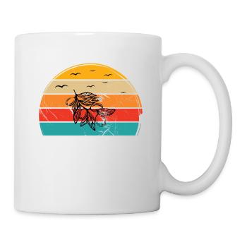 Huile d’olive Retro Vegetarian Idée cadeau - Mug blanc - blanc - Droite