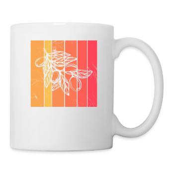 Huile d’olive Retro Vegetarian Idée cadeau - Mug blanc - blanc - Droite