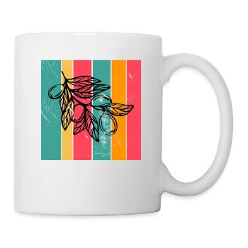 Olive food oil Retro Vegetarian Gift idea - Mug - white - Right
