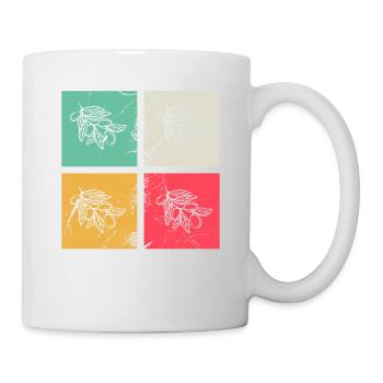 Olive food oil Retro Vegetarian Gift idea - Mug - white - Right