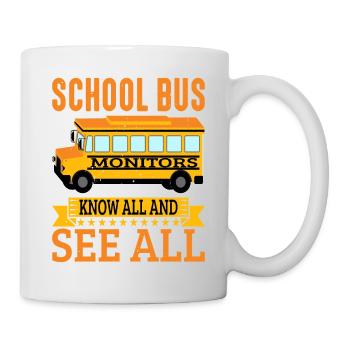 Moniteurs d’autobus scolaires, tout savoir et voir les 7 - Mug blanc - blanc - Droite