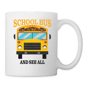 Moniteurs d’autobus scolaires, tout savoir et voir tous les 8 - Mug blanc - blanc - Droite