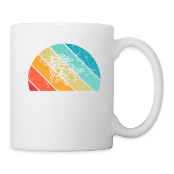 Huile d’olive Retro Vegetarian Idée cadeau - Mug blanc - blanc - Droite