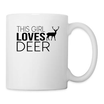 Fille Cerf Disant - Mug blanc - blanc - Droite