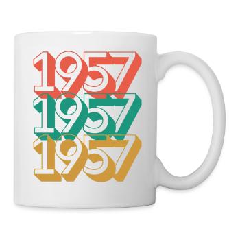 Anniversaire année 1957 / Vintage 1957 / Rétro 57 - Mug blanc - blanc - Droite