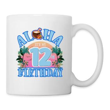 Aloha C’est mon 12ème anniversaire Noix de - Mug blanc - blanc - Droite