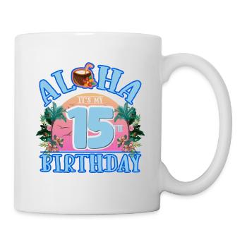 Aloha C’est ma noix de de 15e anniversaire - Mug blanc - blanc - Droite