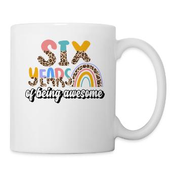 Six ans d’être génial modèle de peau d’animal - Mug blanc - blanc - Droite