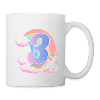 3 Unicorn Rainbow Clouds Little Pony 3. - Mug - white - Right