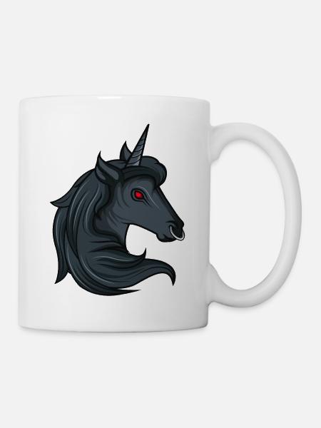 Goth Einhorn Zombie Gotisches Okkult Halloween - Tasse - Weiß