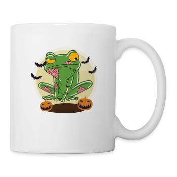 Halloween Zombie Tiere Halloween Frosch - Tasse - Weiß - Rechts