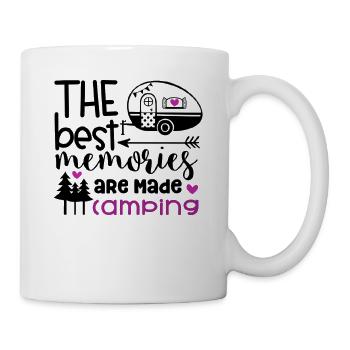 Camping Erinnerungen Wandershirt - Tasse - Weiß - Rechts