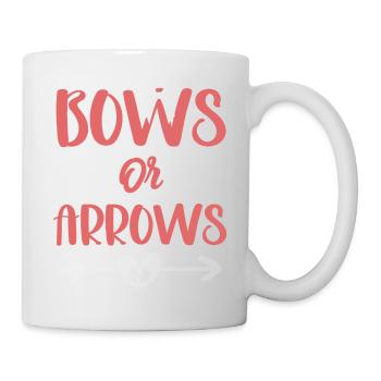 bows or arrows Gender reveal baby shower - Mug blanc - blanc - Droite