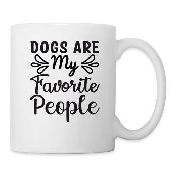 Les chiens sont mes personnes préférées - Mug blanc - blanc - Droite
