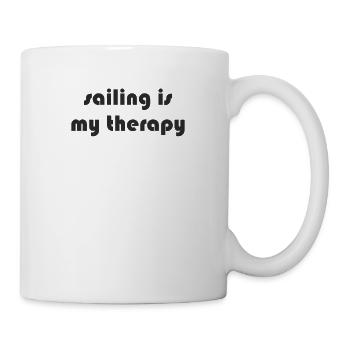 Sailing - sailing is my therapy - Mug - white - Right
