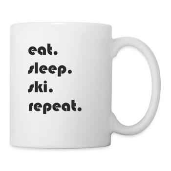 Ski - eat. Sleep. ski. repeat. - Mug - white - Right