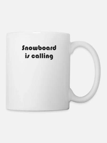 Snowboard - Snowboard is calling - Tasse - Weiß