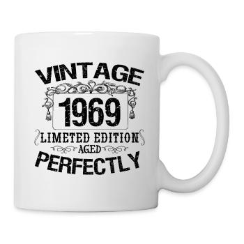 1969 Vintage | Limitierte Auflage 1969 perfekt gealtert - Tasse - Weiß - Rechts