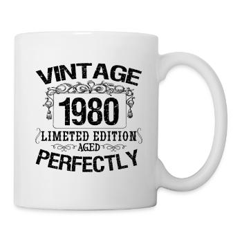 1980 Vintage | Limited edition 1980 aged perfectly - Mug - white - Right