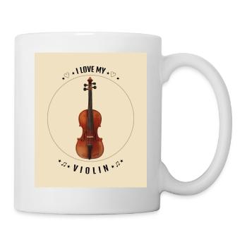 I Love My Violin - Tasse - Weiß - Rechts