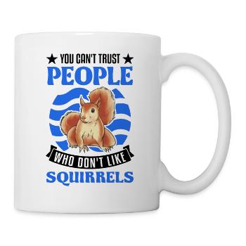 Cadeau Écureuil Gris Écureuil - Mug blanc - blanc - Droite