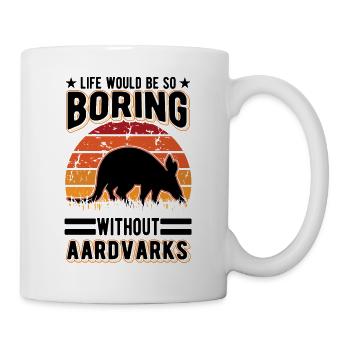 Erdferkel Geschenk Aardvark - Tasse - Weiß - Rechts